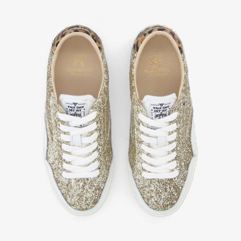 MICK SNEAKER W - GLIT/PONY LEO - DORÉ